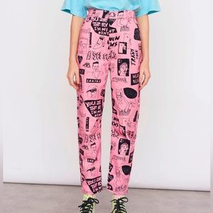 Lazy Oaf Band Poster Jeans